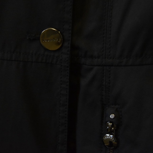 Laundry By Shelli Segal Black Trench Coat - Picture 4 of 5